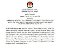 KPU Butur Buka Ruang Masyarakat Berikan Masukan dan Tanggapan  Pasangan Calon Bupati dan  Wakil Bupati Pilkada  Tahun  2024