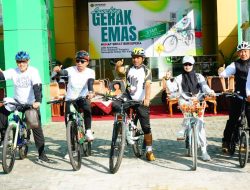 Kakanwil Kemenag Sultra Launching Gerak Emas “Hemat Sehat Bersepeda”