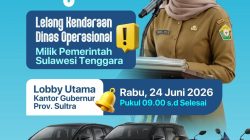 Pemprov Sultra Lelang Kendaraan Dinas Operasional